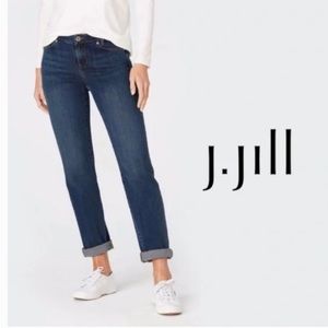J. Jill Plus Size Boho Weekender Straight Leg Blue Denim Minimalist Jeans 14